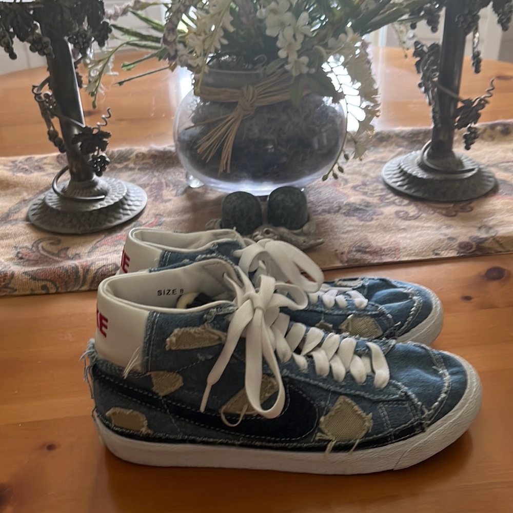 vintage Nike Women’s denim high tops size 8